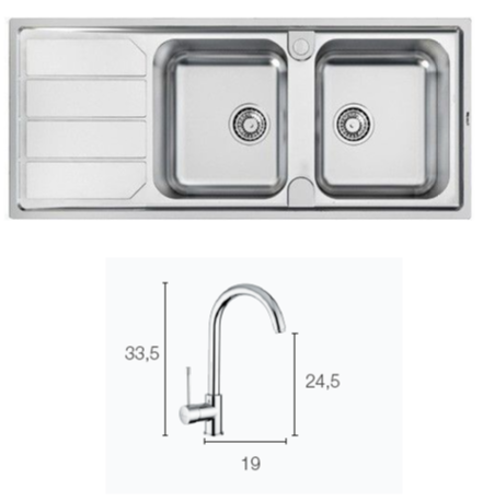 Lavelli Cucina Foster Prezzi.Foster Pacchetto Lavello Miscelatore 5812 071 Intec Elettrodomestici